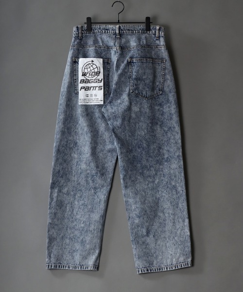 SITRY（シトリー）の「Wide Tapered Zip Denim pants/ワイドテーパード ジップ デニム パンツ（デニムパンツ・メンズ・ホワイト/ブラック/ケミカルウォッシュ/ライトブラック・L/M）」の9枚目の写真