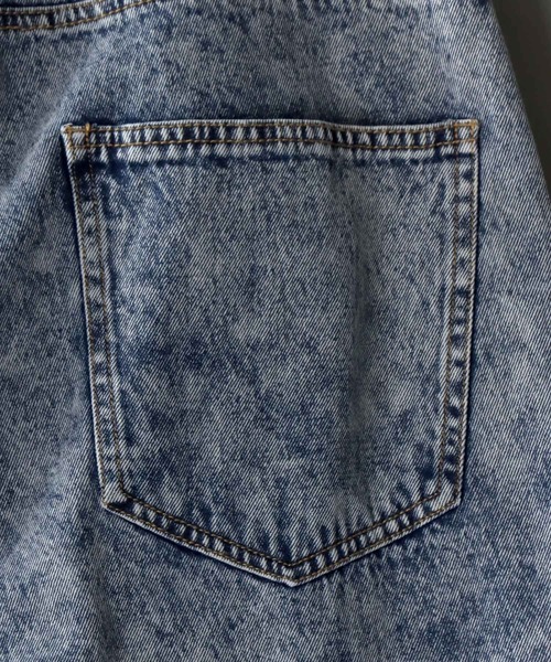 SITRY（シトリー）の「Wide Tapered Zip Denim pants/ワイドテーパード ジップ デニム パンツ（デニムパンツ・メンズ・ホワイト/ブラック/ケミカルウォッシュ/ライトブラック・L/M）」の10枚目の写真