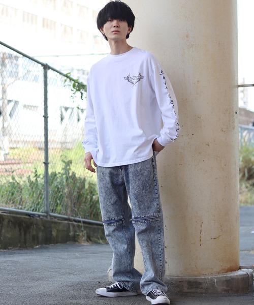 SITRY（シトリー）の「Wide Tapered Zip Denim pants/ワイドテーパード ジップ デニム パンツ（デニムパンツ・メンズ・ホワイト/ブラック/ケミカルウォッシュ/ライトブラック・L/M）」の20枚目の写真