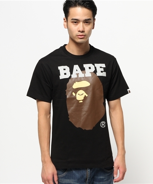 A BATHING APE（アベイシングエイプ）の「FACE OVER BAPE TEE（Tシャツ/カットソー・メンズ・ブラック/ホワイト・LARGE/XX-LARGE/MEDIUM/X-LARGE/SMALL）」の5枚目の写真