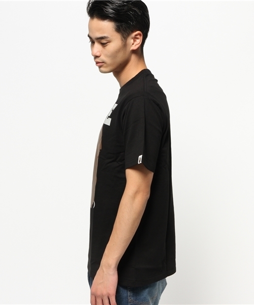 A BATHING APE（アベイシングエイプ）の「FACE OVER BAPE TEE（Tシャツ/カットソー・メンズ・ブラック/ホワイト・LARGE/XX-LARGE/MEDIUM/X-LARGE/SMALL）」の6枚目の写真