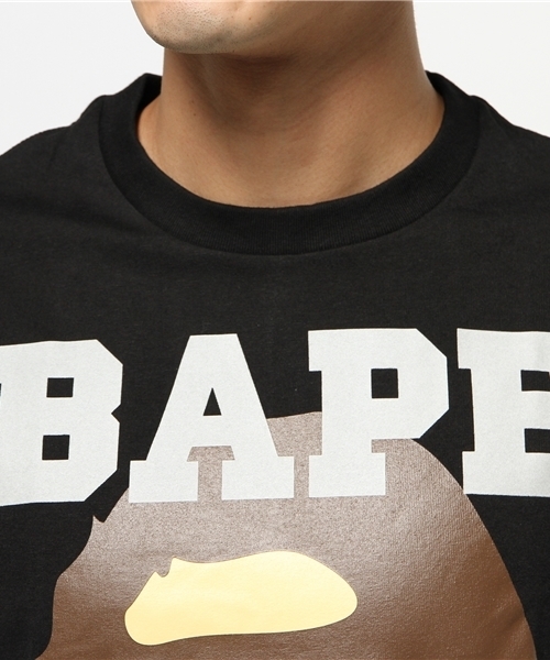 A BATHING APE（アベイシングエイプ）の「FACE OVER BAPE TEE（Tシャツ/カットソー・メンズ・ブラック/ホワイト・LARGE/XX-LARGE/MEDIUM/X-LARGE/SMALL）」の8枚目の写真