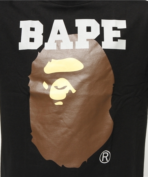 A BATHING APE（アベイシングエイプ）の「FACE OVER BAPE TEE（Tシャツ/カットソー・メンズ・ブラック/ホワイト・LARGE/XX-LARGE/MEDIUM/X-LARGE/SMALL）」の10枚目の写真