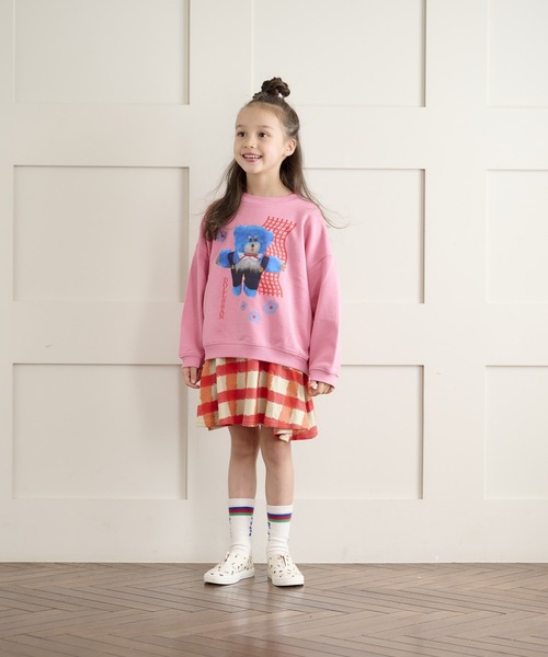 MARKEY'S(マーキーズ)の「【DOLLSSAN/ドールズサン】別注ぬいぐるみトレーナー(80~130cm)(スウェット・キッズ・グレー/ピンク/オフホワイト・130/100/110/80/120/90)」の9枚目の写真
