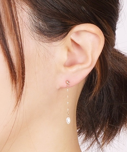 itam(アイタム)の「【itam】アイタム/ キュービックジルコニアピアス(ピアス(両耳用)・レディース・ゴールド/ピンクゴールド・FREE)」の3枚目の写真