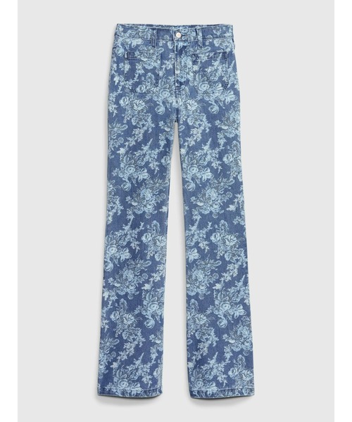 GAP（ギャップ）の「Gap × Loveshackfancy ウォッシュウェル フローラル ハイライズ ‘70Sフレアデニム（デニムパンツ・レディース・ライトインディゴブルー・26/24/23/30/25/27/29/28）」の7枚目の写真