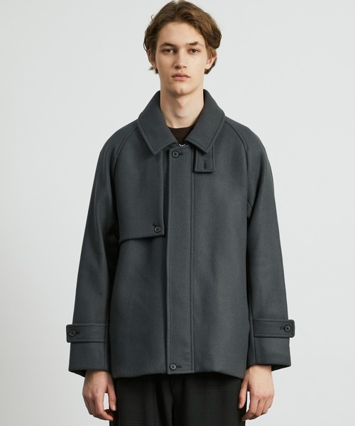 セール】撥水SUPER140's 2WAYトレンチブルゾン｜2WAY仕様 / 保温 / 撥