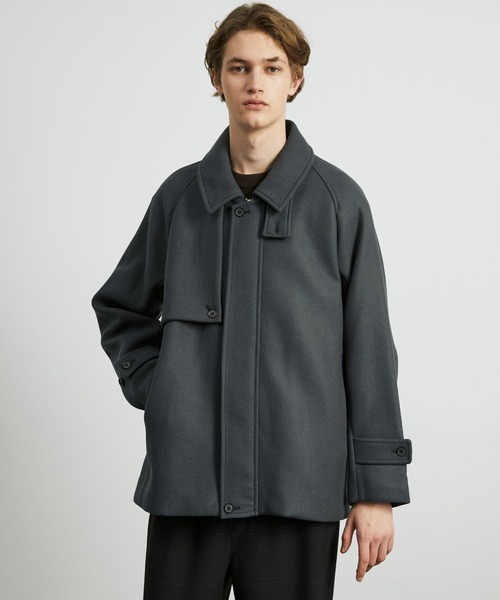 セール】撥水SUPER140's 2WAYトレンチブルゾン｜2WAY仕様 / 保温 / 撥