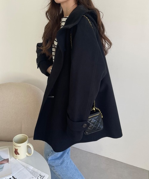 セール】ニットモッサミドル丈ダッフルコート（ダッフルコート