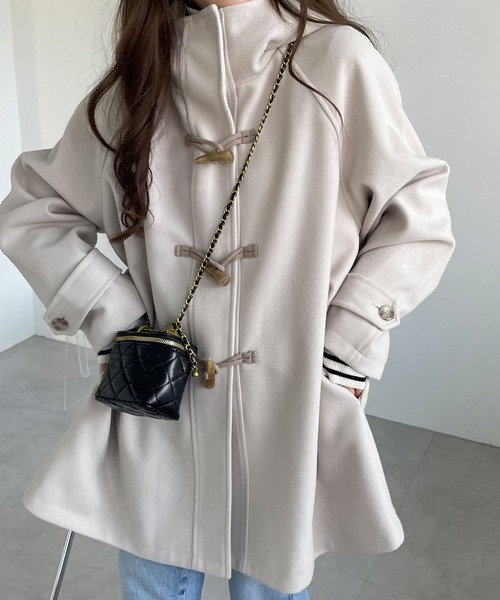 セール】ニットモッサミドル丈ダッフルコート（ダッフルコート