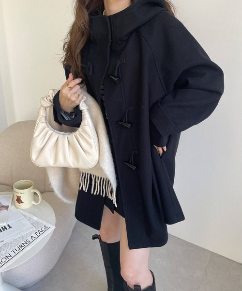 みみ　rienda ダッフルコート　Mサイズ RUIRUE BOUTIQUE ダッフルコート コート ウール100