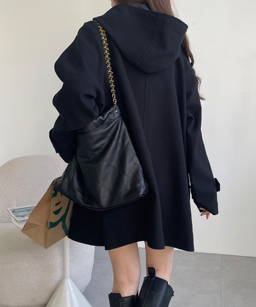 セール】ニットモッサミドル丈ダッフルコート（ダッフルコート