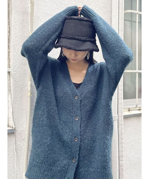 MURUA(ムルーア)の「ボア×フェイクムートンリバーシブルバケットハット(ハット・レディース・ブラック/アイボリー・FREE)」の13枚目の写真