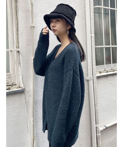 MURUA(ムルーア)の「ボア×フェイクムートンリバーシブルバケットハット(ハット・レディース・ブラック/アイボリー・FREE)」の15枚目の写真