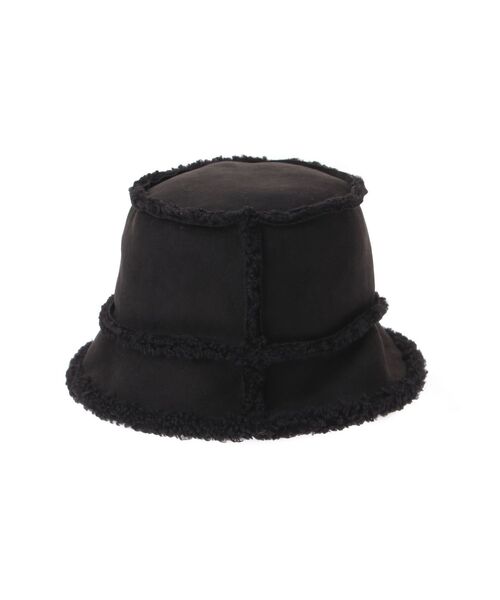 MURUA(ムルーア)の「ボア×フェイクムートンリバーシブルバケットハット(ハット・レディース・ブラック/アイボリー・FREE)」の18枚目の写真