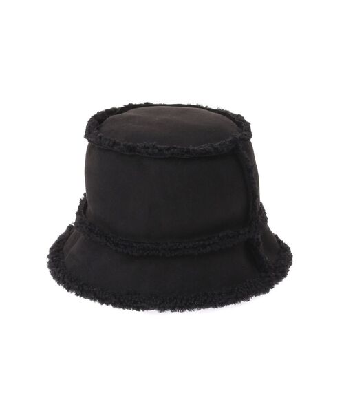 MURUA(ムルーア)の「ボア×フェイクムートンリバーシブルバケットハット(ハット・レディース・ブラック/アイボリー・FREE)」の19枚目の写真