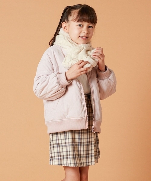 a.v.v（アーヴェヴェ）の「[KIDS]【2WAY】リバーシブルリボンマフラー（マフラー・キッズ・ライトピンク/アイボリー・120）」の7枚目の写真