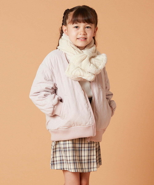 a.v.v（アーヴェヴェ）の「[KIDS]【2WAY】リバーシブルリボンマフラー（マフラー・キッズ・ライトピンク/アイボリー・120）」の8枚目の写真