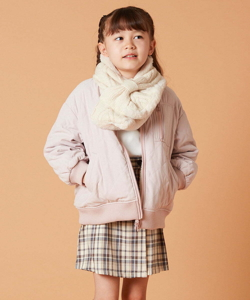 a.v.v（アーヴェヴェ）の「[KIDS]【2WAY】リバーシブルリボンマフラー（マフラー・キッズ・ライトピンク/アイボリー・120）」の9枚目の写真