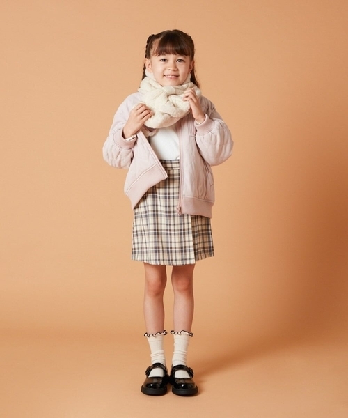 a.v.v（アーヴェヴェ）の「[KIDS]【2WAY】リバーシブルリボンマフラー（マフラー・キッズ・ライトピンク/アイボリー・120）」の11枚目の写真