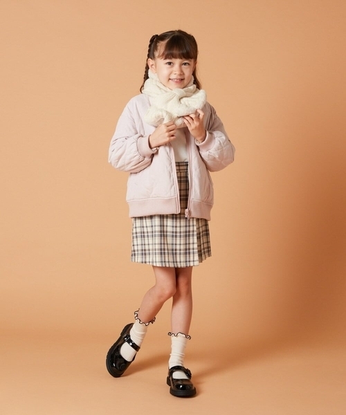 a.v.v（アーヴェヴェ）の「[KIDS]【2WAY】リバーシブルリボンマフラー（マフラー・キッズ・ライトピンク/アイボリー・120）」の12枚目の写真