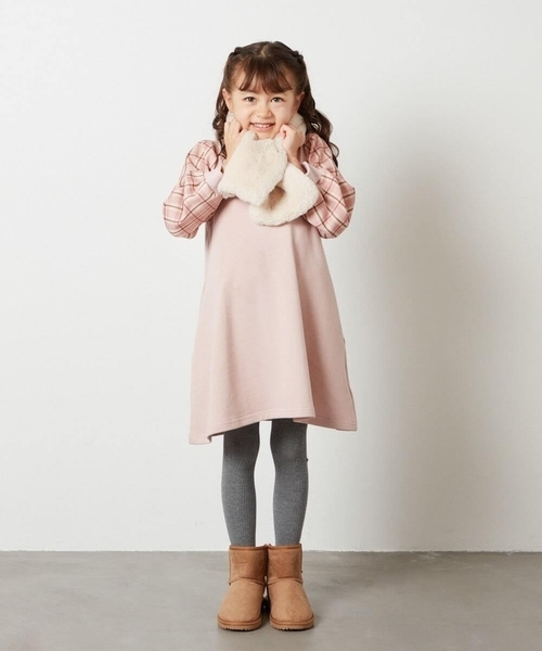a.v.v（アーヴェヴェ）の「[KIDS]【2WAY】リバーシブルリボンマフラー（マフラー・キッズ・ライトピンク/アイボリー・120）」の17枚目の写真