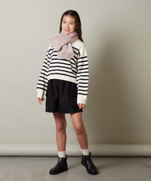 a.v.v（アーヴェヴェ）の「[KIDS]【2WAY】リバーシブルリボンマフラー（マフラー・キッズ・ライトピンク/アイボリー・120）」の22枚目の写真
