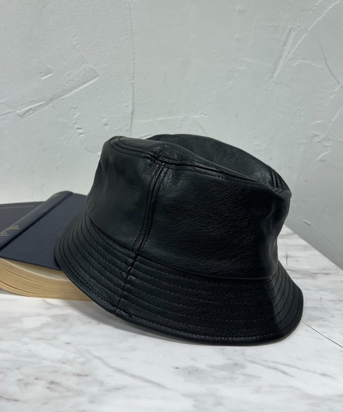 VICKY（ビッキー）の「【KOREAN ITEM】フェイクレザーバケットハット（ハット・レディース・ブラック・FREE）」の3枚目の写真
