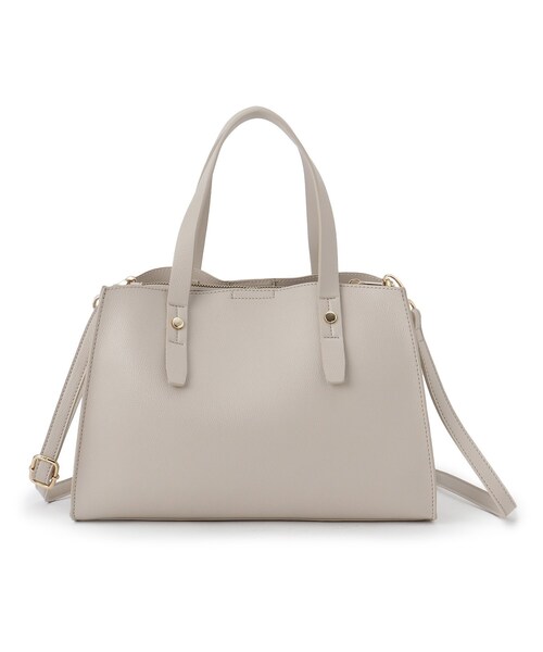 SHOO・LA・RUE（シューラルー）の「◆【セレモニー】センターポケットトートバッグ（トートバッグ・レディース・グレー/アイボリー/ブラック・00）」の7枚目の写真