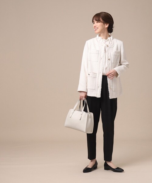 SHOO・LA・RUE（シューラルー）の「◆【セレモニー】センターポケットトートバッグ（トートバッグ・レディース・グレー/アイボリー/ブラック・00）」の13枚目の写真