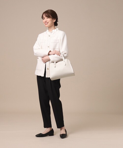 SHOO・LA・RUE（シューラルー）の「◆【セレモニー】センターポケットトートバッグ（トートバッグ・レディース・グレー/アイボリー/ブラック・00）」の14枚目の写真