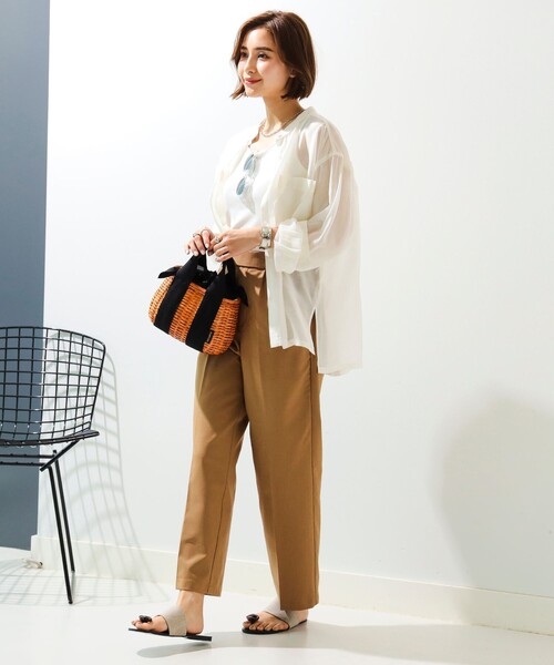 B:MING by BEAMS(ビーミングバイビームス)の「【6色展開】B:MING by BEAMS / スタイルフリー ワイド パンツ 24SS(スラックス・レディース・ピンク/ネイビー/オフホワイト/ブラック/ブラウン系その他/ブルー系その他2・SMALL/MEDIUM/LARGE)」の9枚目の写真
