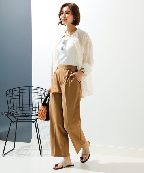 B:MING by BEAMS(ビーミングバイビームス)の「【6色展開】B:MING by BEAMS / スタイルフリー ワイド パンツ 24SS(スラックス・レディース・ピンク/ネイビー/オフホワイト/ブラック/ブラウン系その他/ブルー系その他2・SMALL/MEDIUM/LARGE)」の10枚目の写真