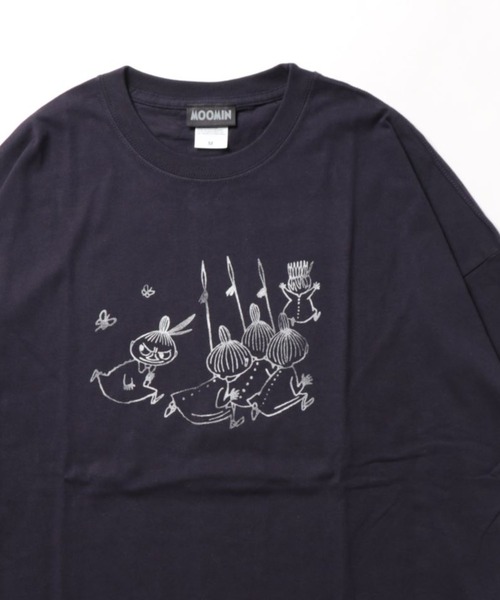 MOOMIN(ムーミン)の「MOOMIN / ムーミン ビッグ ロンT ロングTシャツ WNI(Tシャツ/カットソー・レディース・グリーン/ホワイト/ブルー/グレー/ネイビー/ベージュ/チャコール/パープル・FREE)」の1枚目の写真