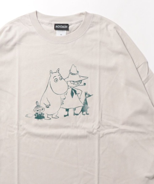 MOOMIN(ムーミン)の「MOOMIN / ムーミン ビッグ ロンT ロングTシャツ WNI(Tシャツ/カットソー・レディース・グリーン/ホワイト/ブルー/グレー/ネイビー/ベージュ/チャコール/パープル・FREE)」の3枚目の写真