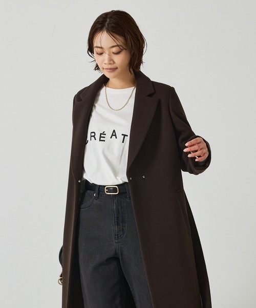 ベルト付きロングコート（チェスターコート）｜abahouse mavie