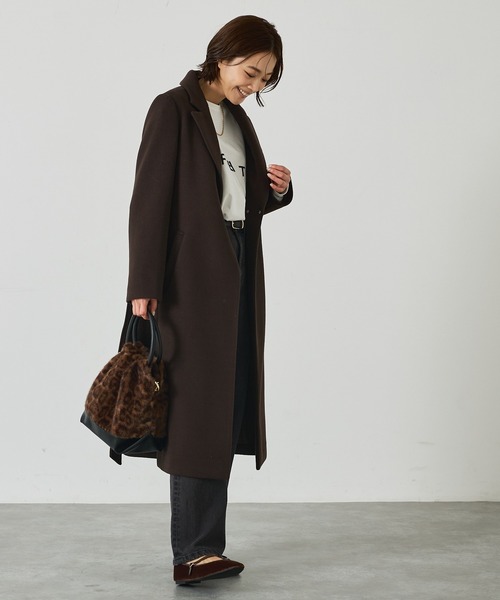 ベルト付きロングコート（チェスターコート）｜abahouse mavie