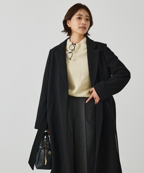 ベルト付きロングコート（チェスターコート）｜abahouse mavie