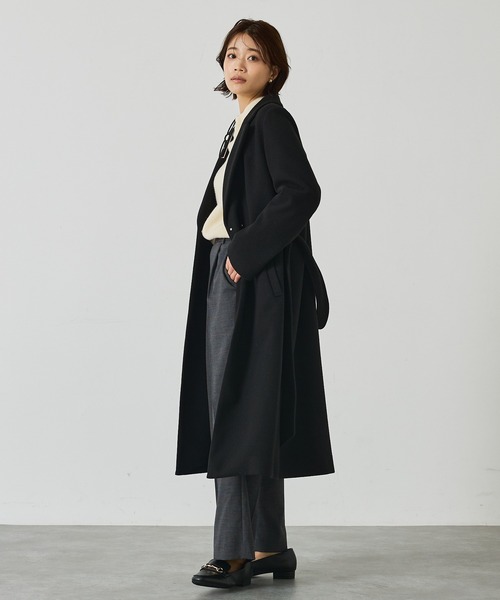 ベルト付きロングコート（チェスターコート）｜abahouse mavie