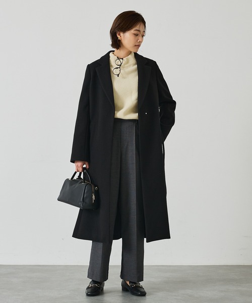 ベルト付きロングコート（チェスターコート）｜abahouse mavie