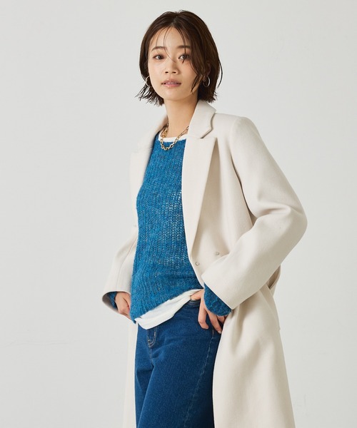 ベルト付きロングコート（チェスターコート）｜abahouse mavie