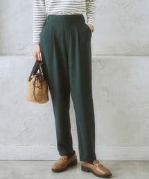 両面起毛タックテーパードパンツ（ストレッチ素材）