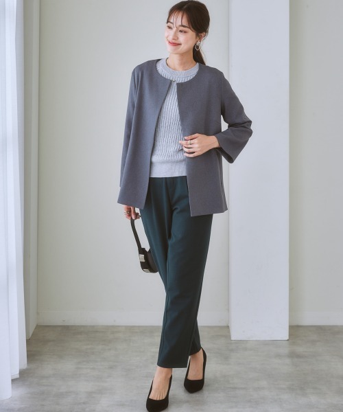 nissen(ニッセン)の「両面起毛タックテーパードパンツ(ストレッチ素材)(スラックス・レディース・アイボリー/ネイビー系/グリーン/ブラック/ブラウン系/ブラック系1/グレー系1/ブラウン系1/ベージュ系1・S/M/LL/L/3L)」の18枚目の写真