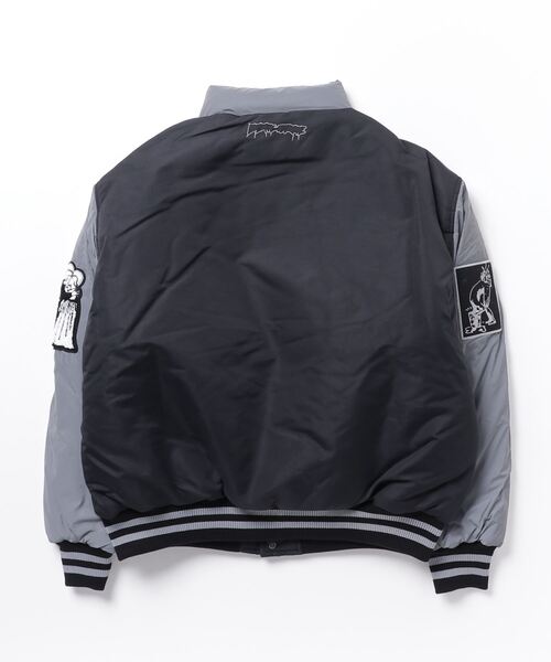 FUCKING AWESOME（ファッキングオーサム）の「FUCKING AWESOME / ファッキンオーサム：Refflective Varsity Puffer：FA-RVP[NOA]（ダウンジャケット/コート・メンズ・ブラック系その他・L）」の2枚目の写真