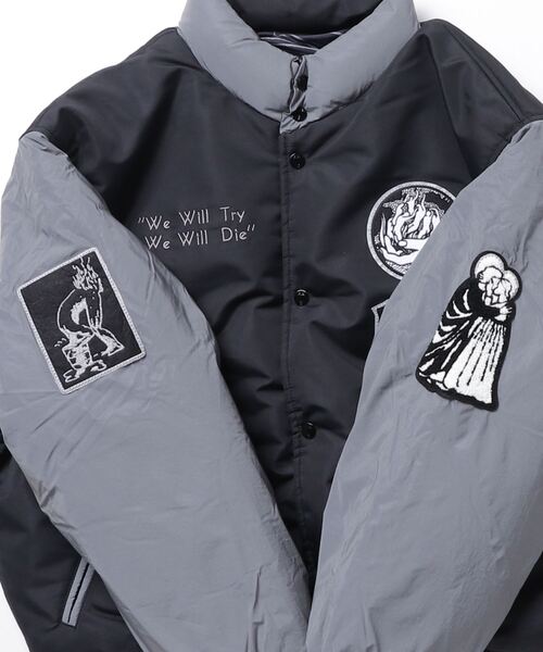 FUCKING AWESOME（ファッキングオーサム）の「FUCKING AWESOME / ファッキンオーサム：Refflective Varsity Puffer：FA-RVP[NOA]（ダウンジャケット/コート・メンズ・ブラック系その他・L）」の3枚目の写真