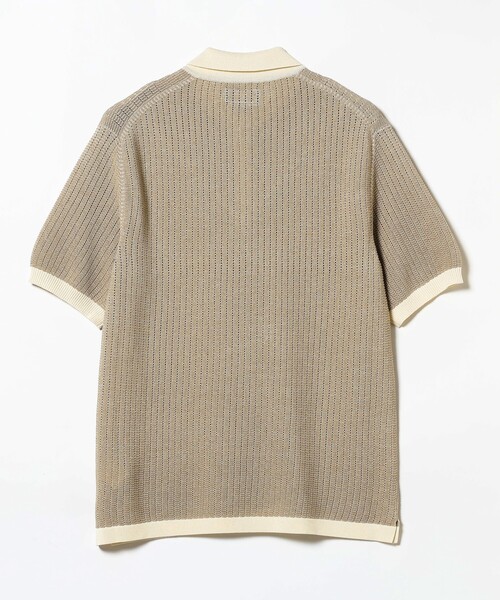 BEAMS PLUS（ビームスプラス）の「2トーン 和紙 ニット ポロシャツ（ポロシャツ・メンズ・オレンジ/オフホワイト/ベージュ/ブラック/ネイビー・XL/L/M/S）」の19枚目の写真