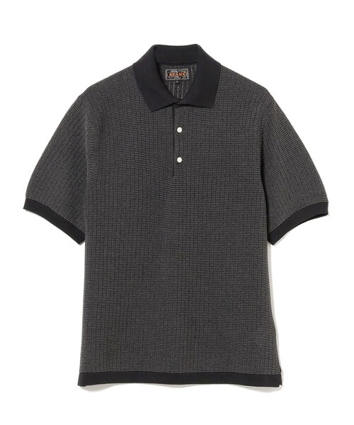 BEAMS PLUS（ビームスプラス）の「2トーン 和紙 ニット ポロシャツ（ポロシャツ・メンズ・オレンジ/オフホワイト/ベージュ/ブラック/ネイビー・XL/L/M/S）」の22枚目の写真