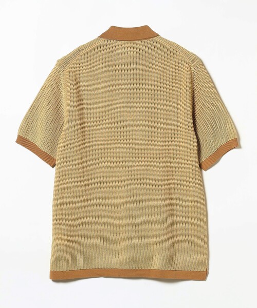 BEAMS PLUS（ビームスプラス）の「2トーン 和紙 ニット ポロシャツ（ポロシャツ・メンズ・オレンジ/オフホワイト/ベージュ/ブラック/ネイビー・XL/L/M/S）」の9枚目の写真