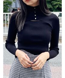 MURUA | フロントボタンタイトニット(ニット/セーター)