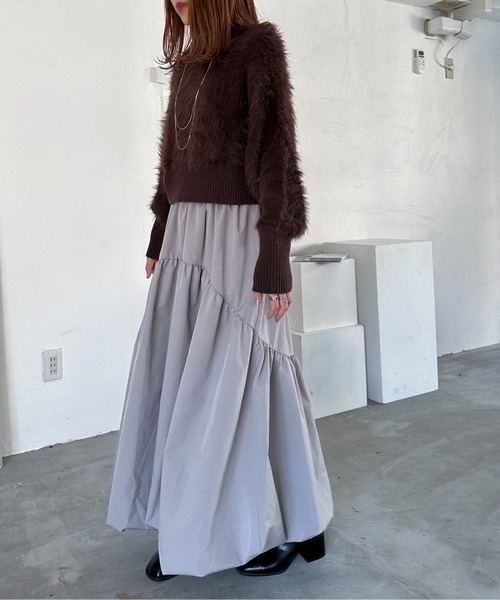 EPIMI E'PIMMY（エピミエピミー）の「ラウンドティアードバルーンスカート（スカート・レディース・チャコールグレー/ブラック/グレイッシュベージュ・MEDIUM）」の21枚目の写真